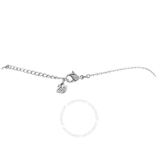 Swarovski Dancing Swan Necklace, White, Rhodium Plated
