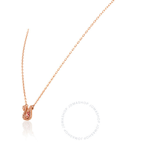 Swarovski Dazzling Swan Necklace, Multi-colored, Rose-gold