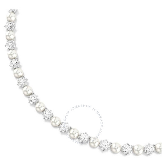 Swarovski Matrix Crystal Pearl Tennis Necklace 5689623