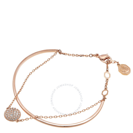 Swarovski Meteora Soft Bangle Metal Bracelet Rose Gold Shiny
