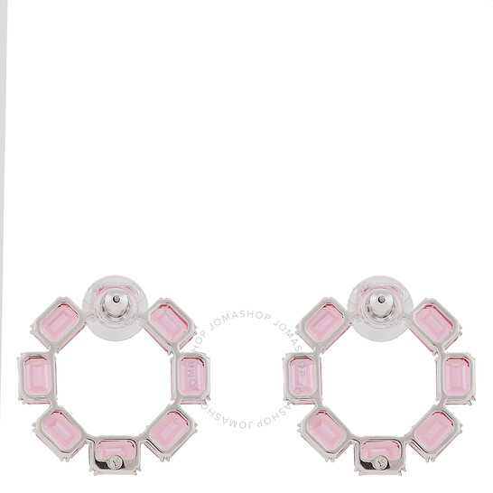 日本初の Swarovski Pink Hoop Cut Octagon Plated Rhodium Millenia アクセサリー