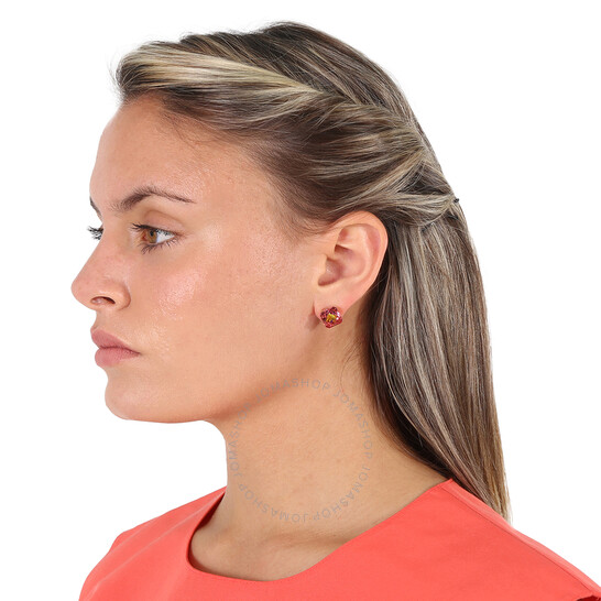 Swarovski Pink Pyramid Cut Ortyx Stud Earrings 5614062