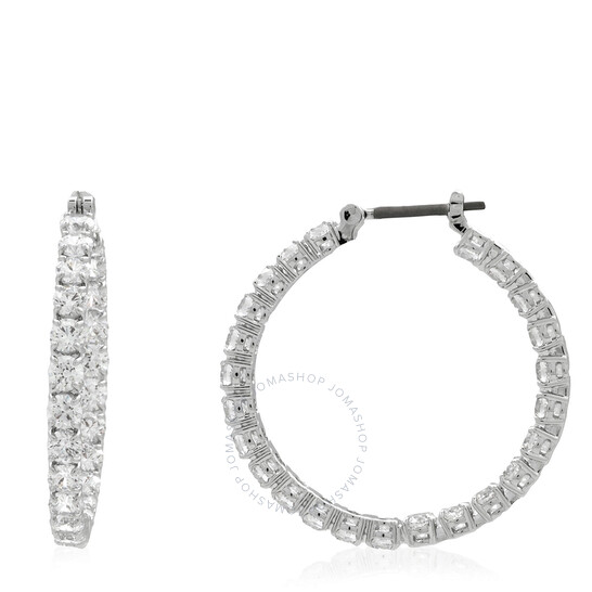 ピアス SWAROVSKI Matrix rhodium hoop earrings M 5647715 swarovski-rhodium-matrix-