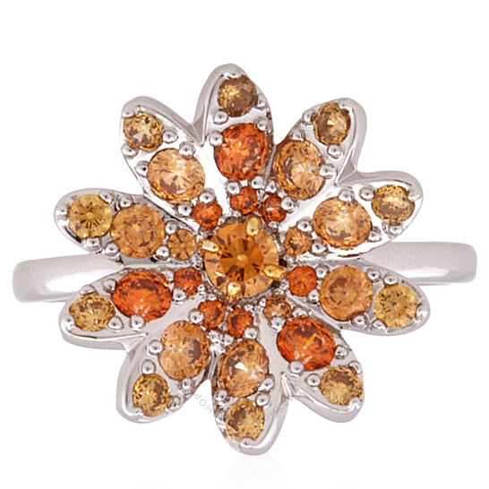 Swarovski Rhodium Plated Eternal Flower Ring, Size 52