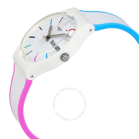 Swatch Edgyline White Dial Men's Multicolored Watch GW708