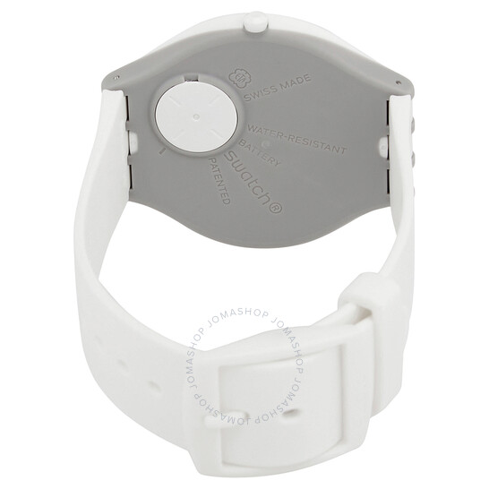 Swatch Skinsnow White Silicone Skin Unisex Watch SVUW101