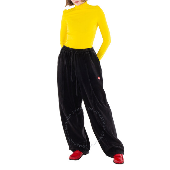 T By Alexander Wang Articulated Velour Track Pants, Size
