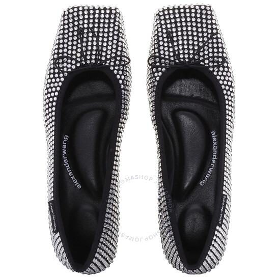 T By Alexander Wang Billie Crystal-Embellished Ballet Flats