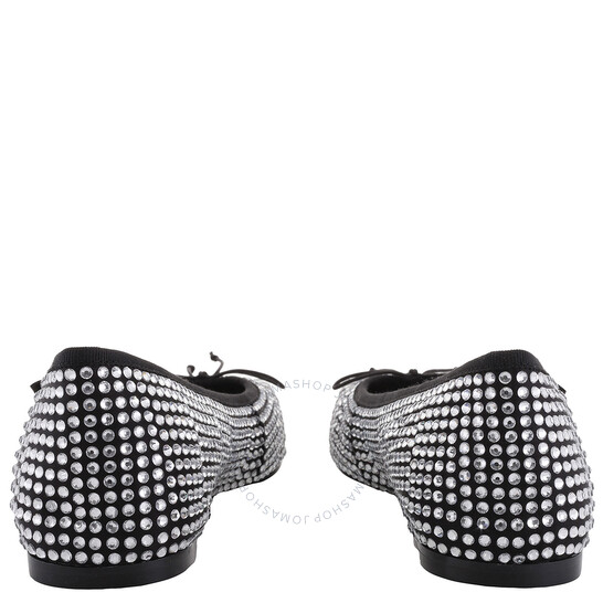 ビリー サテン＆クリスタル フラットシューズ/Alexander Wang T By Alexander Wang Billie Crystal-Embellished Ballet Flats