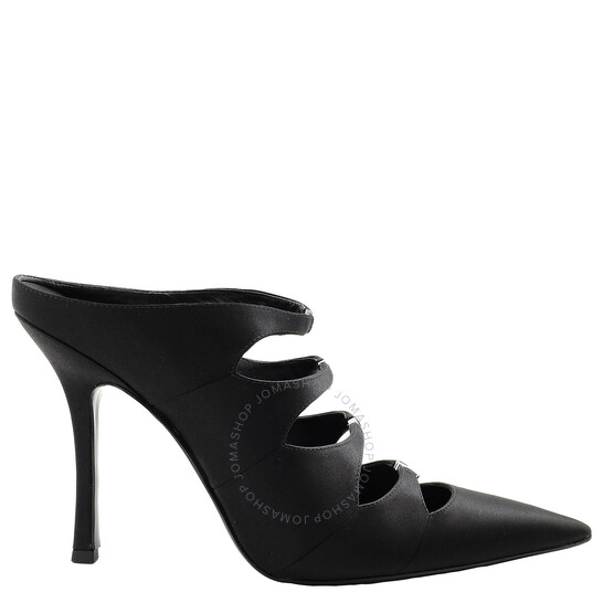 T By Alexander Wang Black Lolita 105 Satin Mules, Brand Size