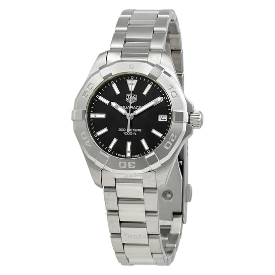 アナログ腕時計 TAG HEUER Aquaracer Black Dial Ladies Watch WBD1310.BA0740 Tag Heuer Aquaracer Black Dial Watch for Women