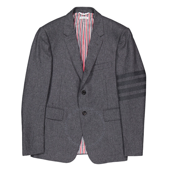 Thom Browne 4-Bar Classic Flannel Sport Blazer Jacket, Brand