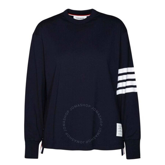 Thom Browne｜LONG-SLEEVED ROUND NECK T-SHIRTS (FJS066A 0 Thom Browne 4-Bar Long-Sleeve Cotton Jersey Ruby T-Shirt