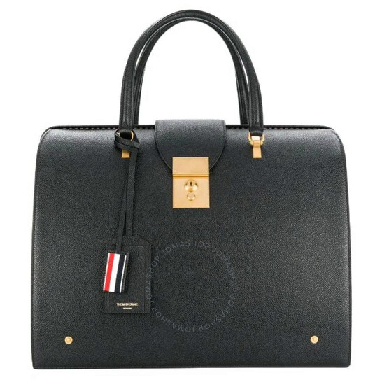 Thom Browne Black Pebble Grain Leather Mr. Thom Bag MAG001L