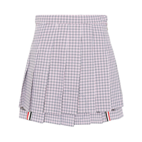 Thom Browne｜SKIRTS (FGC402A F0428 960) Thom Browne Tartan Twill Pleated Mini Skirt FGC402A F0428