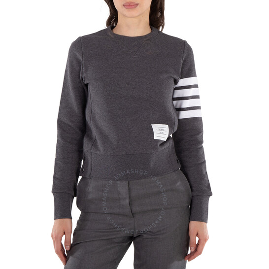 Thom Browne Four-Bar Stripe Cotton Sweatshirt, Brand Size 36