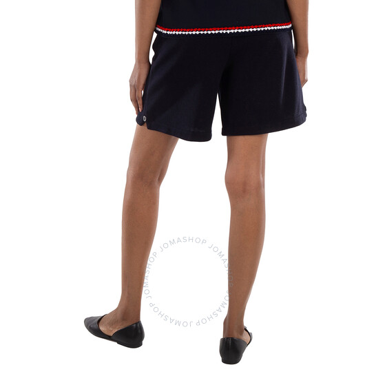 Thom Browne|SHORTS (FJQ110A J0020 415) Thom Browne Ladies Name-Tag Ribbed Shorts, Brand Size 40 (US