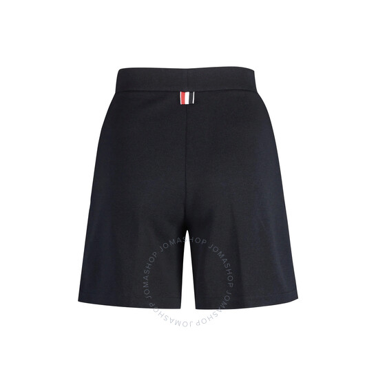 Thom Browne｜SHORTS (FJQ110A J0020 415) Thom Browne Ladies Name-Tag Ribbed Shorts, Brand Size 40 (US