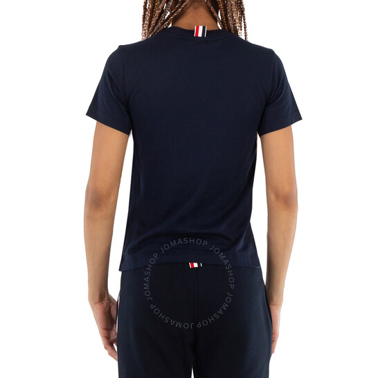 THOM BROWNE★25SS 新作★Jersey Sideslit 半袖Tシャツ ネイビー Thom Browne Jersey Side Slit Relaxed Fit T-Shirt Navy Medium