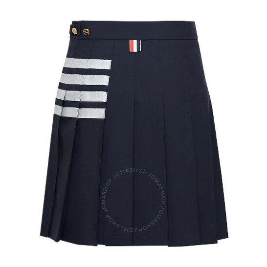 Thom Browne｜SKIRTS (FGC402V 06146 415) Plain Weave 4 Bar Mini Pleated Skirt | Thom Browne