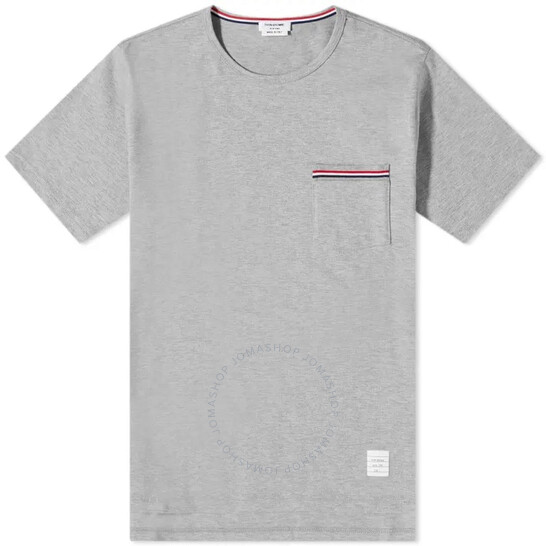 Thom Browne Light Grey Cotton Jersey Pocket T-Shirt, Brand