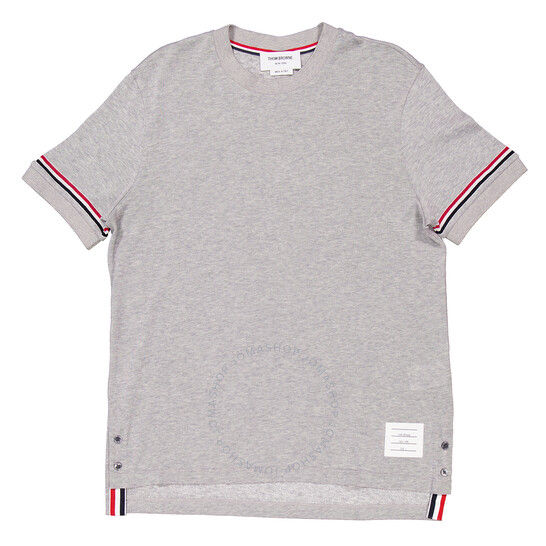 Thom Browne Lightweight Striped Cuff Cotton T-Shirt, Brand