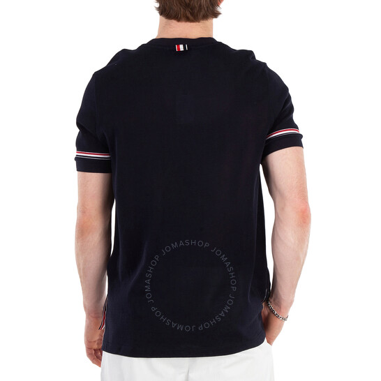 Thom Browne Lightweight Striped Cuff Cotton T-Shirt, Brand