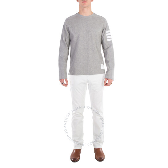 Thom Browne Long Sleeve 4-Bar Cotton T-Shirt, Brand Size 3