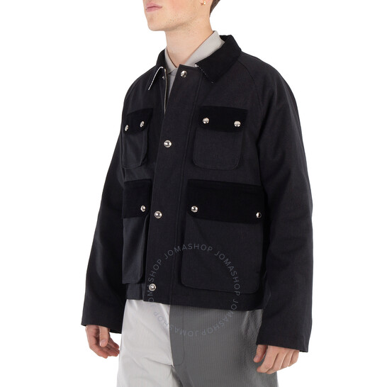 ★ THOM BROWNE ★ ジャケット Thom Browne Men's Black Selvedge Denim Cropped Field Jacket