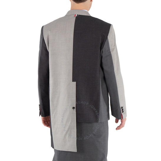 Thom Browne Men's Dark Grey Funmix Twill Sport Coat, Brand