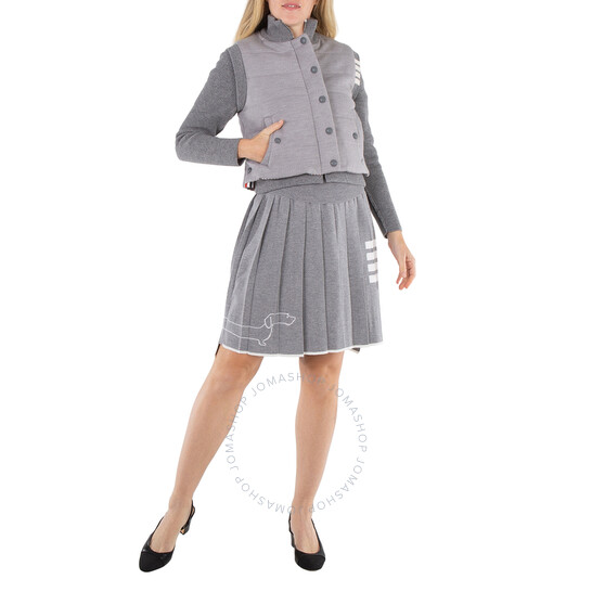 Thom Browne Merino Wool Hector Icon Pleated Mini Skirt