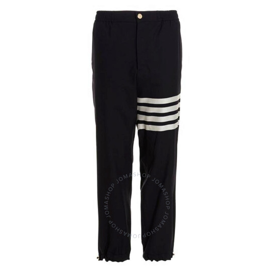 Thom Browne Navy 4-Bar Elastic Waist Track Trouser, Brand