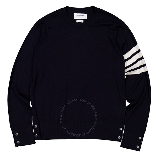 【送料&関税込】Thom Browne Black Wool Knitwear THOM BROWNE - Men Tonal Textured Stitch Funnel Neck Knitwear