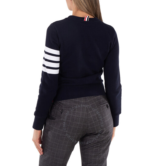 Thom Browne Navy Classic 4-Bar Loopback Sweatshirt, Brand