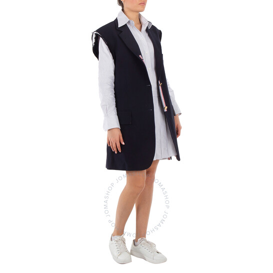 Thom Browne Oversize Sleeveless Classic Sportcoat, Brand