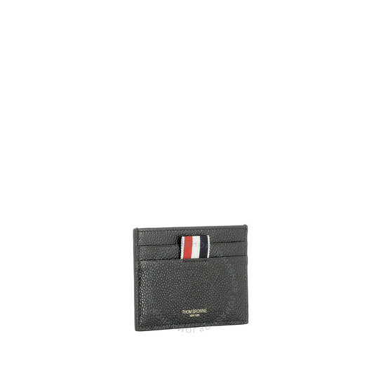 THOM BROWNE トムブラウン Card Case MAW215A00198 001 Thom Browne Pebbled Grain Leather Card Case In Black MAW020L
