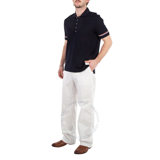 Thom Browne Short Sleeve Cotton Polo Shirt, Brand Size 5 (XX
