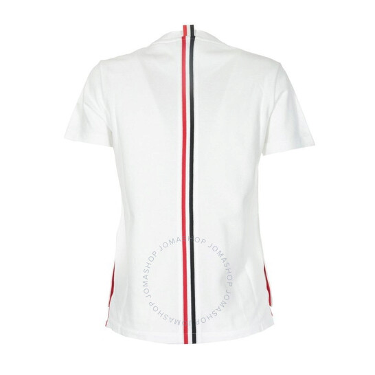 Thom Browne White Cotton Pique Classic Stripe T-Shirt, Brand