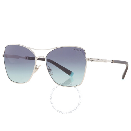 Tiffany & Co. Azure Gradient Blue Square Ladies Sunglasses