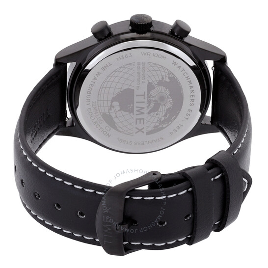 Timex Waterbury Chronograph GMT Quartz Black Dial Men's