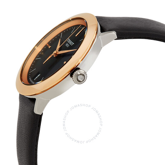Tissot T-Gold Quartz Black Dial Ladies Watch T929.210.46