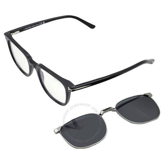 Tom Ford Blue Light Block with Grey Clip-On Square Men's