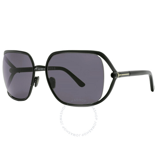 Tom Ford Goldie Smoke Rectangular Ladies Sunglasses FT1092