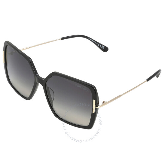 Tom Ford Joanna Smoke Gradient Butterfly Ladies Sunglasses