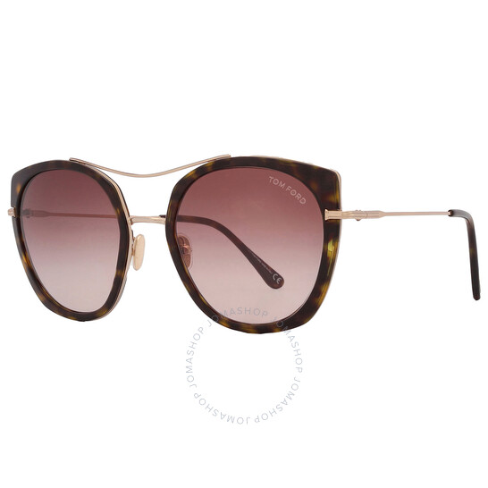 Tom Ford Joey Brown Gradient Cat Eye Ladies Sunglasses
