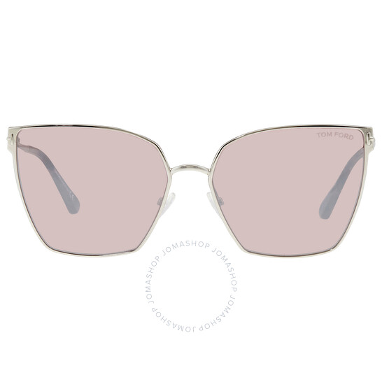 Tom Ford Ladies Silver Tone Cat Eye Sunglasses FT0653 16Z 59