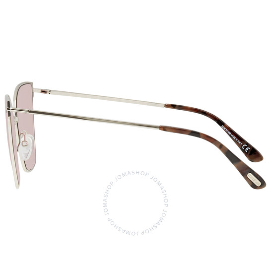 Tom Ford Ladies Silver Tone Cat Eye Sunglasses FT0653 16Z 59