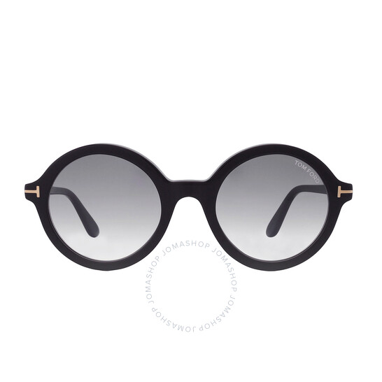 Tom Ford Nicolette Smoke Round Ladies Sunglasses FT0602 001