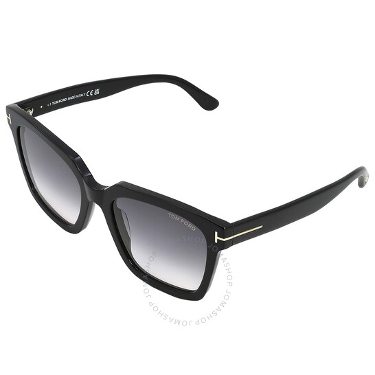 Tom Ford Selby Smoke Gradient Square Ladies Sunglasses