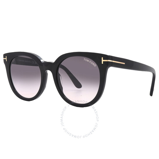 Tom Ford Moira Smoke Gradient Oval Ladies Sunglasses FT1109